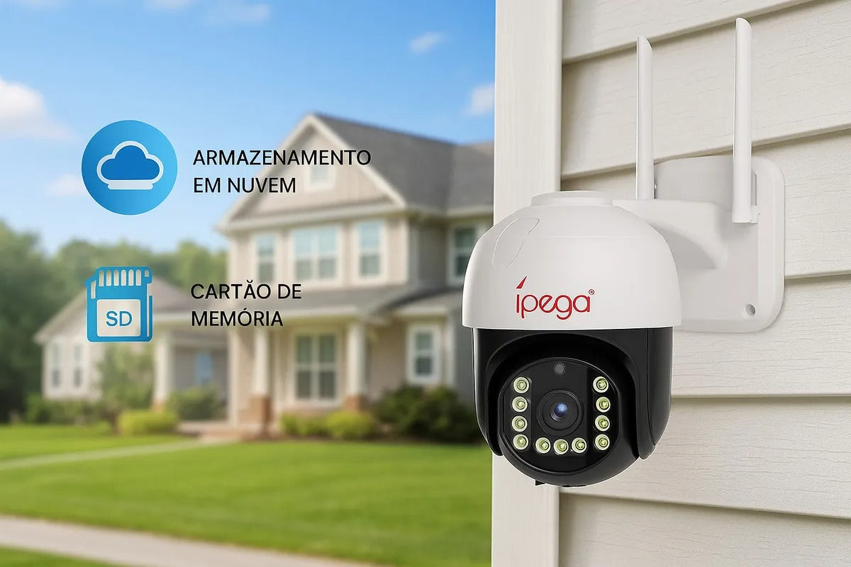 Cámara Exterior Ípega KP‑CA183 – Speed Dome 1080p PTZ Wi‑Fi