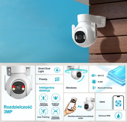 Cámara de Seguridad Exterior Dahua Picoo P3BP 3MP IP67 Wi-Fi