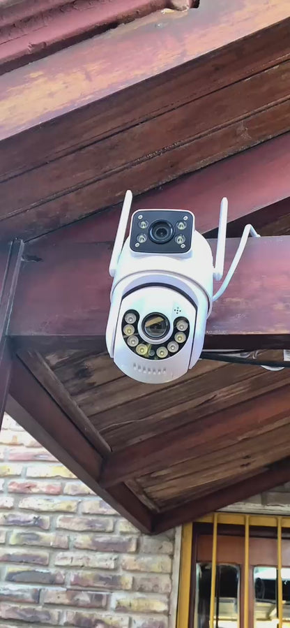 Cámara Exterior Intax Doble Rastreo – 3 MP PTZ Wi‑Fi IP66